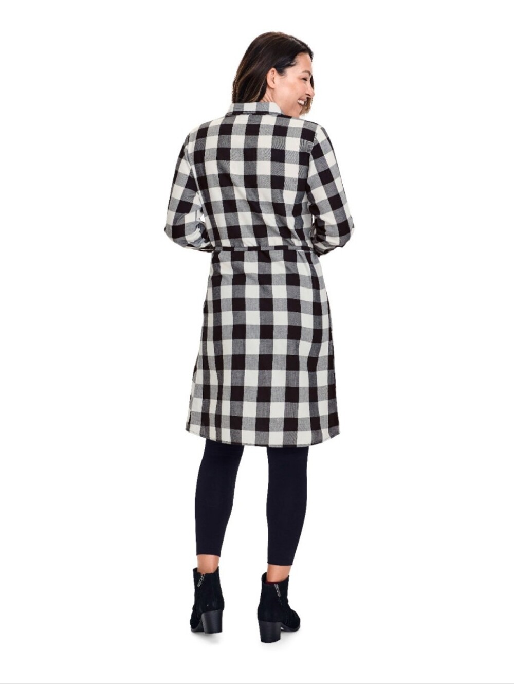 The Children's Place Women's Matching Family Buffalo Plaid Shirt Dress M - Picture 11 of 13